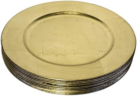 Simply Home USA 13'' Plate Charger Gold Round Premium Finest Quality, Pack Of 12