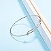 Sromay 8 Pieces Wire Blank Bracelet Stainless Steel Expandable Charm Bangle Bracelet for DIY Jewelry Making, 2.4 Inch