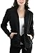 ToBeInStyle Women's Zip High Collar Polar Fleece L.S. Jacket - Black - Large