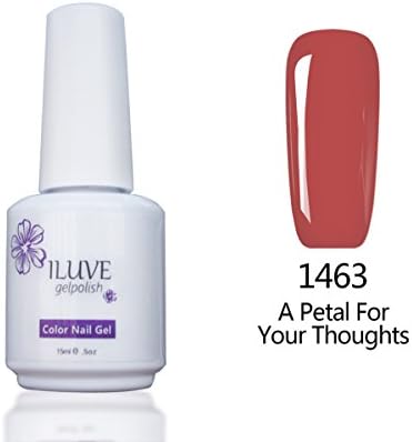 iLuve Long Lasting Soak Off Nail Polish with 238 Color Choices | 1 bottle with 15ml of UV Gel Polish | A Petal For Your Thoughts Color #1463