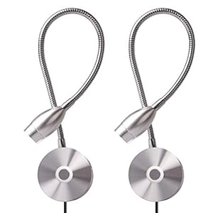 Leeslamp Wandmontage LED Bedverlichting Dimbare Zwanenhals Lamp Bed Leeslamp (3 W, warm wit, 2 Stuks)