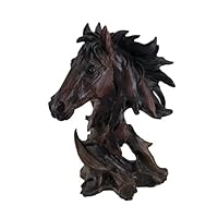 Everspring Import Company Running Wild Carved Wood Look Horse Head Statue