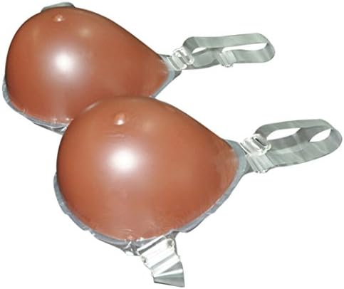 Hengfey Strap-on Breast Forms Silicone Crossdresser Bra Brown (5XL,1800g)