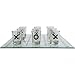 Maxam Shot Glass Tic Tac Toe Set - 9 Alcohol Shooters with X and O Marks, Clear Glass Playing Board