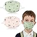 KISSBUTY 2 Pack Kids Mouth Mask Adjustable Anti Dust Face Mouth Mask, Cartoon Pattern 3 Layers Gauze Cotton Face Mask for Camping Travel, Children 0 to 3 Years, Random Patterns (2)