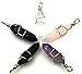 BRCbeads Gorgeous Faceted Natural White Crystal+Amethyst+Rose Quarts+Lapis+Onyx Handmade Wire Wrap Healing Point Chakra Pendant 40x10mm 5pcs per Bag for Necklace Making