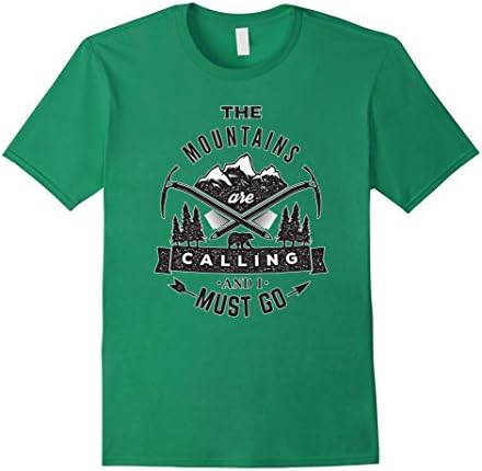 Men's The Mountains Are Calling And I Must Go T shirt 2XL Kelly Green