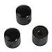 an-do-er Guitar Knobs 3PCS Metal Dome Knurled Barrel for Electric Guitar Parts Black