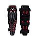 Booric Motorcycle Knee Shin Guard Pads Adjustable Size Knee Pad Protector Armor for Motorcycle Cycling Racing (Red)