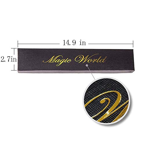 Holy Party Wizard Wand Costume Accessories for Dress Up Birthday Party, Magic Wand Set Include Wand, Tie, Eyeglass Packed with Gift Box, Wand Toy for Halloween Costume for Kids.