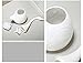 Maelu Unique Creative Swan Design Full-closed Bathroom Toilet Bowl Brush and Holders set With Ceramic Base Cleaning Scrubbing Grips Brush Accessories (White Swan)