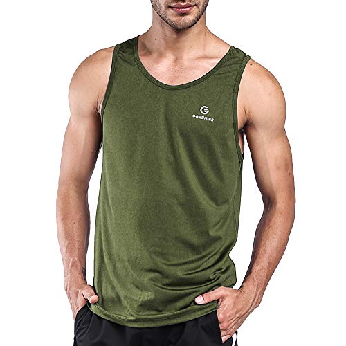 image for Ogeenier Men's Training Quick-Dry Sports Tank Top Shirt for Gym Fitnes