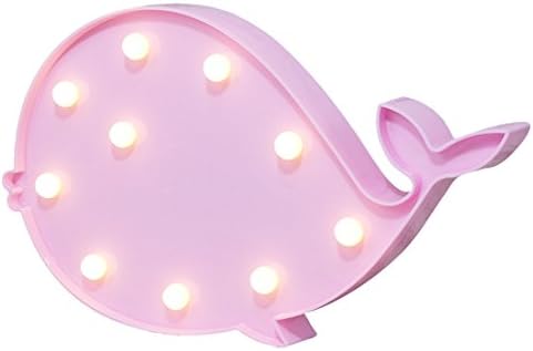 Whale Pink Marquee Lights,LED Lamp Light for Wall Decor, Holiday, Birthday Party,Kids Baby Adults Bedroom, Living Room