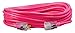 Southwire 2578SW000A 50-Foot 12/3 Neon All Purpose Extension Cord, Made in The USA, Water Resistant Vinyl Jacket, Heavy Duty Strain Relief, Extra Durable Plug, Reinforced Blades, Bright Pink primary