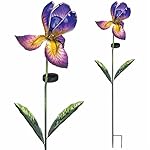 Regal Art & Gift Solar Iris Stake, Purple