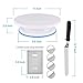IEIK 11 Inch Rotating Cake Turntable, Revolving Decorating Stand with 12.7'' Angled Icing Spatula and Icing Smoother for Baking Cake Decoration