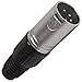 Seismic Audio SAPT247 4-Pin XLR Male Connector - Nickel Finish