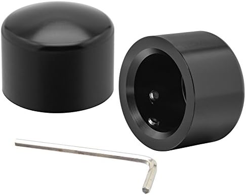 ClipsOne Black Front Axle Nut Covers Cap For Harley Dyna Street Glides Sportster Softail VRSC 2002-2017