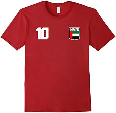 Mens United Arab Emirates T-shirt UAE Emirati Tee Soccer Football XL Cranberry