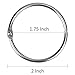 Pawfly Loose Leaf Binder Rings 2 Inch Smooth Steel Book Rings for Index Cards Flash Cards Receipts Memos Photos and Files Heavy Duty Organizers Loops for Office School and Home Use, 12 Pack