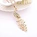 NYKKOLA Women's Fashion Shiny 18K Gold Plated Peacock Pendant Chain Necklace