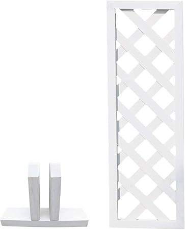 Amazon Com Plant Stand Wooden Grid Planter With Trellis Flower Shelf Climbing Frame Fence Guardrail Plant Holder Rack Suitable For Indoor Courtyard Balcony Outdoor Garden Garden Outdoor