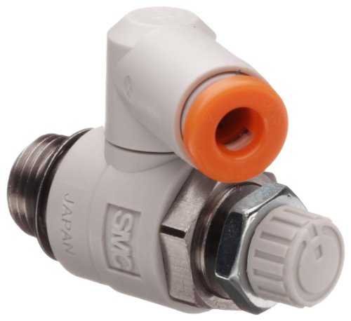 SMC AS2301F-U01-06 Air Flow Control Valve with Push-to-Connect Fitting, PBT & Nickel Plated Brass, Universal, 1/8" Universal Thread Male x 6 mm Tube OD - Thumbnail 7