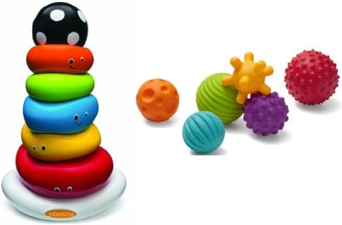 Infantino Funny Faces Ring Stacker & Multi Ball Set