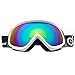 Odoland Snow Ski Goggles S2 Double Lens Anti-Fog OTG Windproof UV400 Eyewear for Men, Women and Youth-Skiing Snowboarding, White+Green