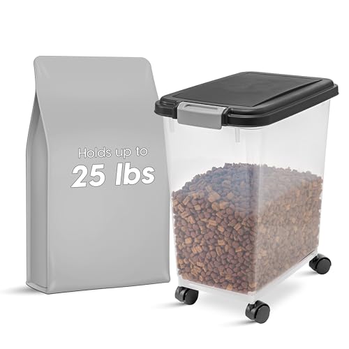 IRIS USA 33qt/25lbs Airtight Pet Food Storage Container, Black Pricepulse