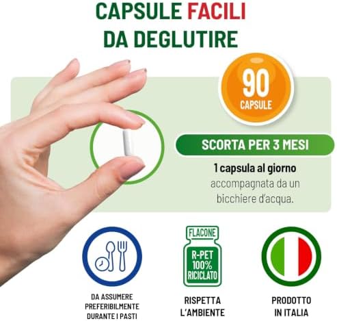 Biotina Altodosata 450 mcg, per Capelli e Unghie, con Zinco, Rame, Selenio, Estratti di Ortica, Miglio, Equiseto, Vegan, Senza Glutine, Privo di Lattosio, 90 Capsule