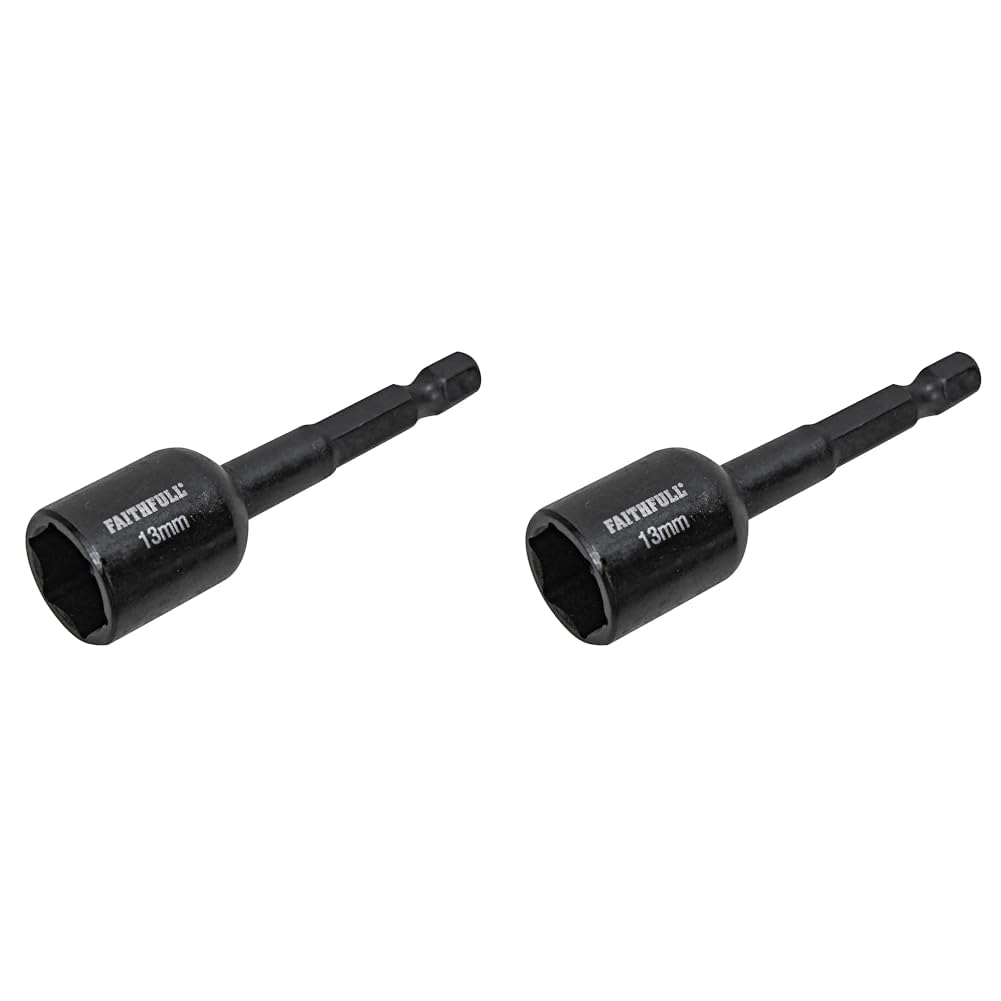 Magnetic Impact Nut Driver 13mm x 1/4in Hex (Pack of 2)