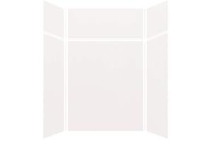 Transolid EWKX604896-31 Expressions 6-Panel Shower Wall Kit with Extension, 48-in L x 60-in W x 96-in H, White