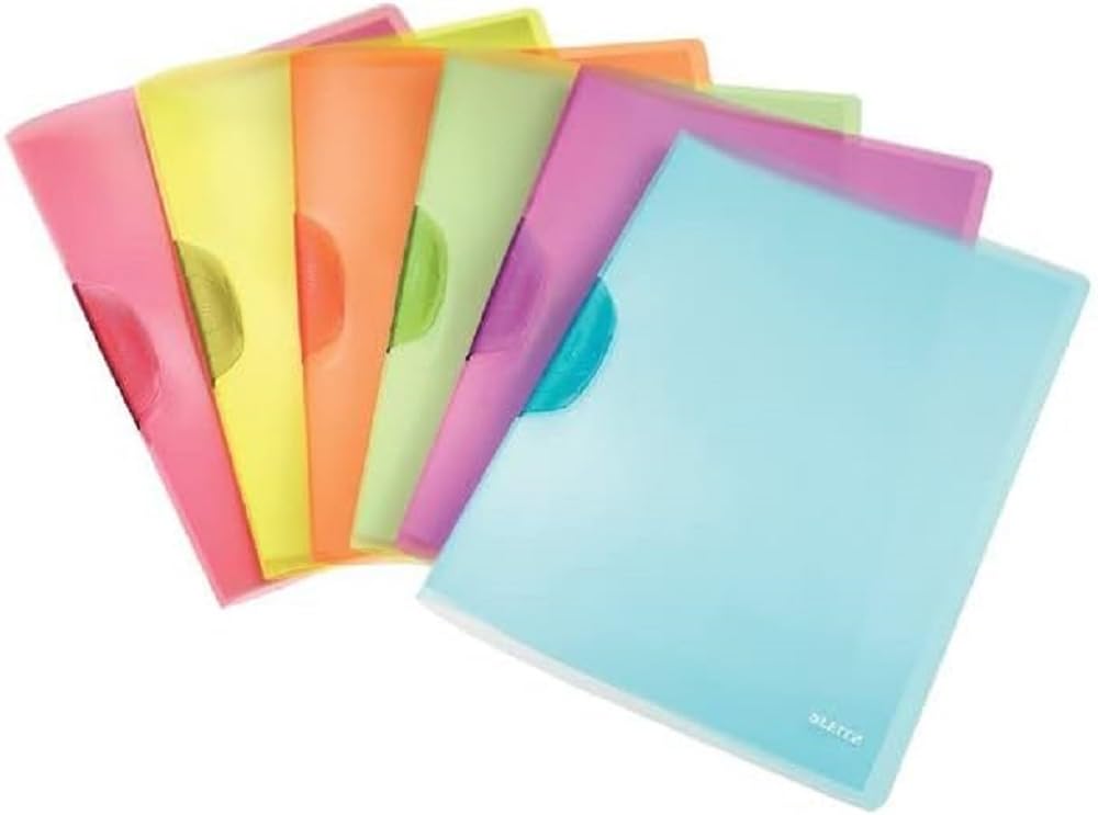 Exacompta - Ref 218000E - Rocks Collection - 1-Flap Folder - 240 x 320mm in Size, Suitable for A4 Documents, 210gsm Material, Single Fold-Over Flap - Assorted Colours (Pack of 50)