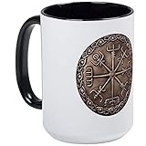 Brass Vegvisir - Viking Compa Mug - 11oz RINGER