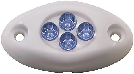 1 - Innovative Lighting Courtesy Light - 4 LED Surface Mount - Blue LED/White Case