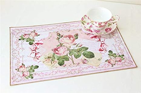Amazon ランチョンマット おしゃれ お洒落 ギフト 可愛い 薔薇雑貨 Br 姫系 花柄 ボタニカル 母の日ギフト ランチョンマット オンライン通販