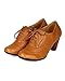 REFRESH Women's Amany-01 Lace Up Oxford Chunky Heel Bootie
