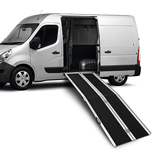 ORFORD Non Skid Multifold Wheelchair Ramp 8FT, Utility Mobility Access Threshold Ramp for Home Steps Stairs Doorways Scooter