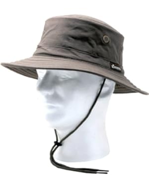4471DB Classic Cotton Hat with Wind Lanyard Rated UPF 50+ Maximum Sun Protection - Dark Brown - Adjustable Medium...