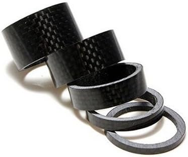 Sportbike 5 Pcs/set Bicycle Headset Carbon Fiber Washer Set Bike Headset Stem Spacers Kit For Bike Fix Refit 3mm 5mm 10mm 15mm 20mm