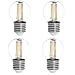 HERO-LED G16-DS-4W-WW27 Dimmable G14/G16 E26/E27 4W Edison Style LED Vintage Antique Filament Bulb, 40W Equivalent, Warm White 2700K, 4-Pack