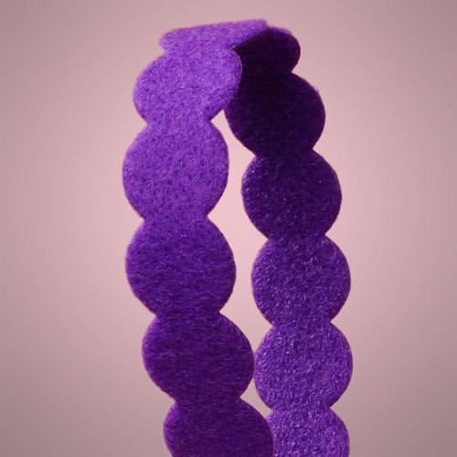 Ribbons Decorations Ribbons For Gifts Circles Felt Trim 5/8 inch wide select color/price for 2 yard Ribbons Kids Ribbons in Bulk (Purple)