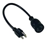 Tripp Lite Heavy-Duty Power Extension Server Cord 15A, 14AWG (NEMA 5-15P to NEMA L5-15R) 1-ft.(P023-001)