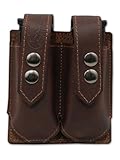 New Barsony Brown Leather Double Magazine Pouch for .380 Ultra-Compact 9mm 40 45