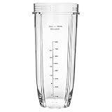Large 32Oz Multi-Serve Replacement Spare Parts Measuring Cup Mug Part for Nutri Ninja Auto-iQ and Duo Blenders Juicer Mixer Accessory with Black Graphics