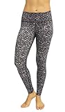 90 Degree by Reflex - Performance Activewear - Printed Yoga Leggings - Crotchet Grey - Large