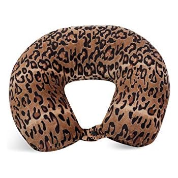 Worlds Best Feather Soft Microfiber Neck Pillow Leopard