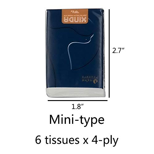 Morcte Soft 4-Ply Facial Tissues, Unscented Pocket Packs Tissues, Pack of 120 - //coolthings.us