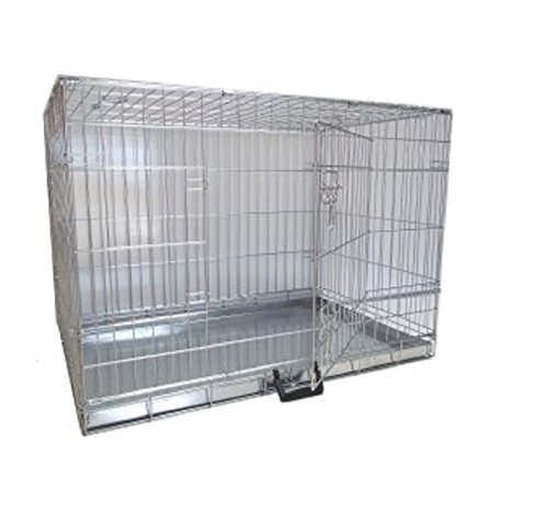 silver dog crate